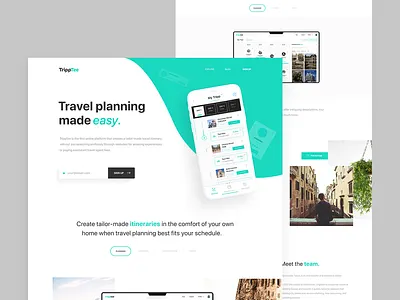 Travel Planner Alternative homepage app design branding design travel travel app ui uiux user experience ux web