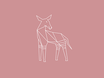 Geometric Okapi Logo animal branding branding and identity design geometric illustration line art logo logo okapi vector