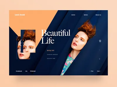 Look book Website design ui website 时尚
