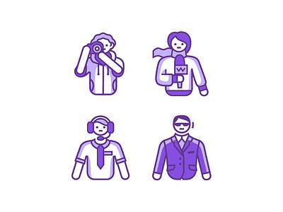 Tv Professions Icons design icon illustration vector