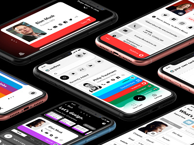 The future of the business card - UI/UX Concept app bachelor business card concept design future interaction paperless thesis user experience user inteface ux ui