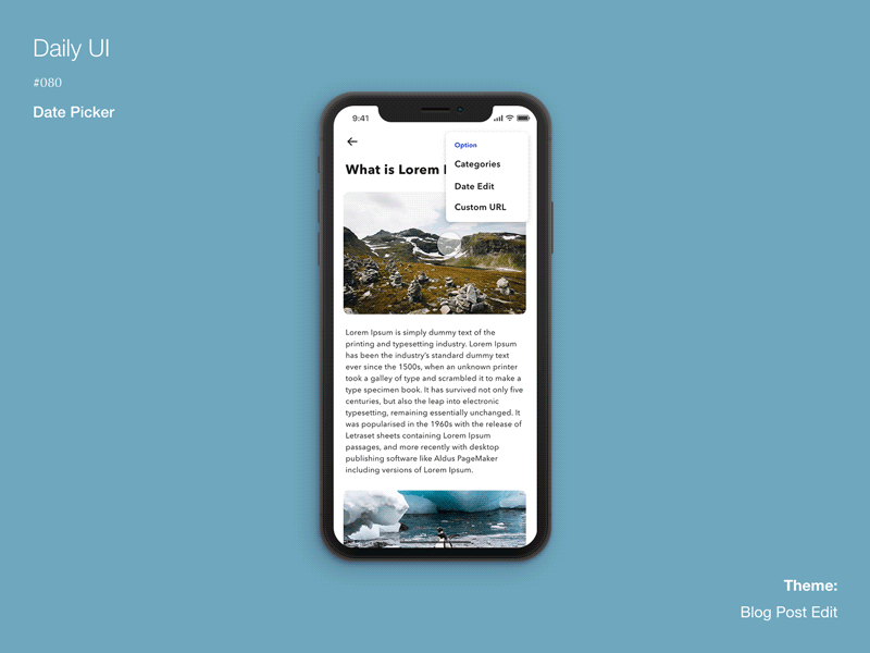 Daily UI #080 Date Picker adobexd animation dailyui