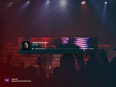 Audio Player - Adobe XD adobe adobe xd animation app audio audio player branding design envato icon illustration landing lettering logo minimal player type ui ux website