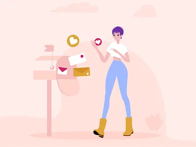 Set illustrations "Jane's lifestyle" beauty ecommerce flat icon illustration post product design store