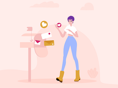 Set illustrations "Jane's lifestyle" beauty ecommerce flat icon illustration post product design store