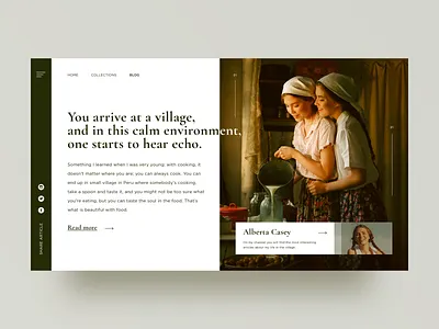 Screen for Lifestyle Blog app blog branding design events gradient icon icons identity illustration lettering logo minimal typography ui ux vector vintage web website