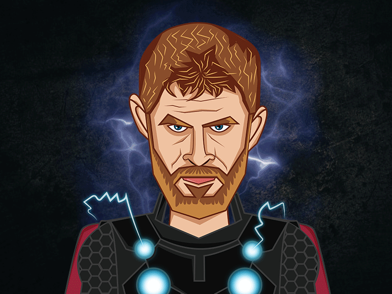 THOR - AVENGERS ENDGAME art art direction branding design doodle graphic design illustration illustrator photoshop sketch vector