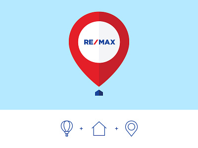 RE/MAX balloon designlogo directions graphicdesign grid home hotairballoon house location logo logodaily logomark logonew logoroom logoze map pin realestate rebrand remax