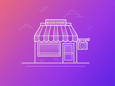 The Blocs Store app design mac shop ui web