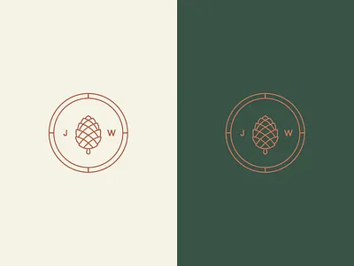Wedding Icon branding compass icon illustration logo midwest pine cone pinecone plant symbol wedding woodsy