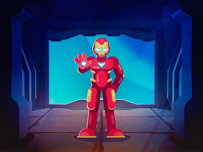 Iron Man art avengers cartoon character character design endgame flat graphic design illustration ironman marvel vector