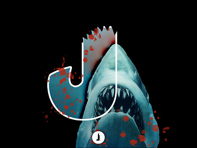 "J" Jaws | 36 Days of Type 36 days of type 36days adobe photoshop horror j jaws joncarrillocreative shark