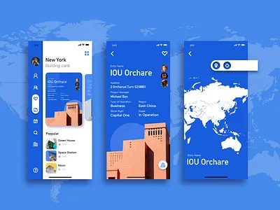 Building Cards blue building card icon new ui world