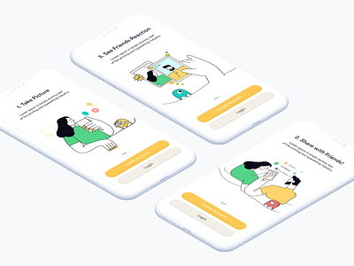 onboarding app ui design icon illustration ui ux vector