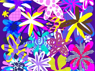 Graffiti Flowers 02 abstract flowers graffiti key art key visual pattern