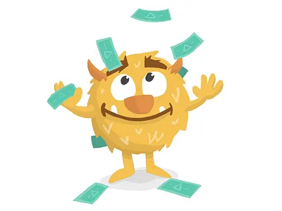 Money Money Money branding cartoon cartoon art charachter design character doodle illustration ilustration monster ui