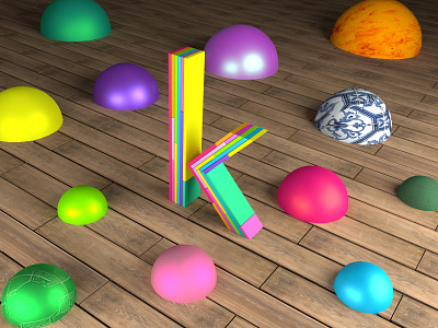 Days of type - K 36 days of type 36days k 36daysoftype 3d b3d blender blender3d blendercycles cycles cycles render font letter lettering render typography