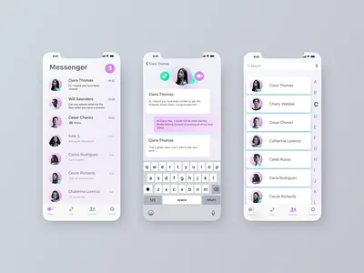 Chat app concept app chat chat app contact list design friends mobile ui ux web