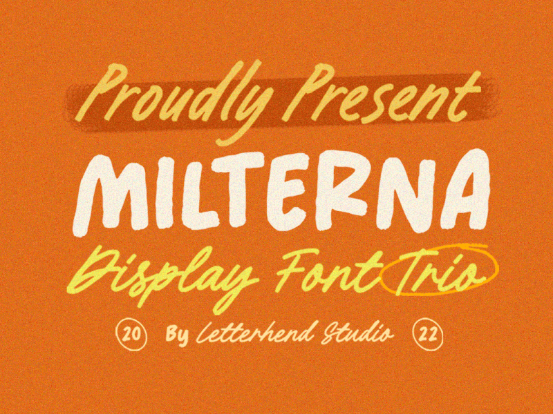 Milterna - Display Font Trio freebies title font