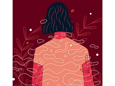 Dreamy art artwork character character concept color digital drawing dream dreamy flat design graphic design illustration illustrator image lines memory nature vector vector artwork woman