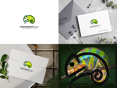 Chameleon Logo branding corporate branding design graphic design illustration logo logodesign vector