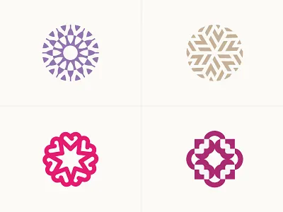 Minimal Exploration Ornament pack 1 beauty brand heart leaf letter logo minimal