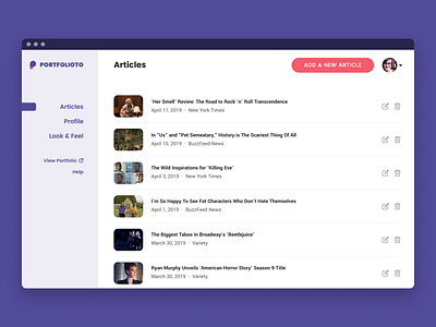 WIP - Side Project admin panel portfolio side project