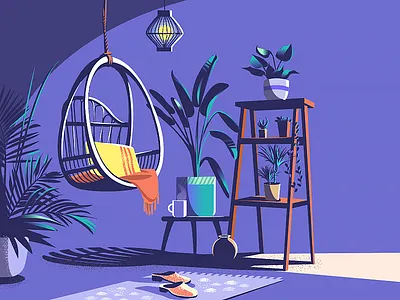 reasoning calm cane furtinure green home indoor plants reasoning thinking thoughtful
