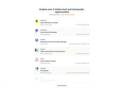 Jobs Directory Listing - Preline UI avatar branding components contact design system directory grid header hero jobs listing navbar remote salary search testimonials ui ui design ux website