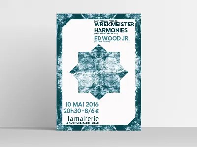 Wrekmeister Harmonies / Ed Wood Jr. poster geometric minimalism music poster texture