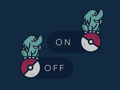 Daily UI – 007 Settings daily ui dailyui design pokeball pokemon settings settings ui toggle toggle button toggle switch toggles ui ui design