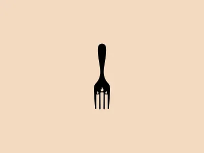 Candle Light Dinner food icon logo negative space negative space logo restaraunt symbol