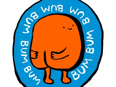 'Bum' T-shirt design branding bum design fashion funny illustration logo tshirt tshirt art tshirt design vector