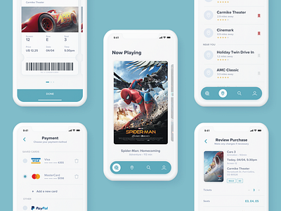 Moovie App app design ios ios app movie app movie tickets ticket purchase ui user interaction user interface user interface experience ux