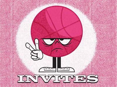 Dribbble Invite Giveaway (x2) cartoon dribbble invitation dribbble invitations dribbble invite dribbble invite giveaway illustration illustration art invite invite giveaway