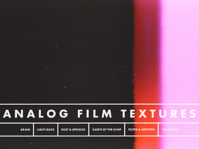 Introducing the analog film textures, vol. 02! real film textures