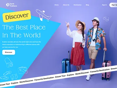 Travel agency | Landing Page 🔥 agency booking case study creative figma journey landing page minimal travel travel agency travel service travel website traveling trend trip vacation web web design website design world