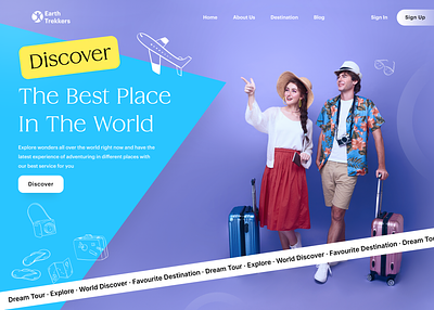 Travel agency | Landing Page 🔥 agency booking case study creative figma journey landing page minimal travel travel agency travel service travel website traveling trend trip vacation web web design website design world