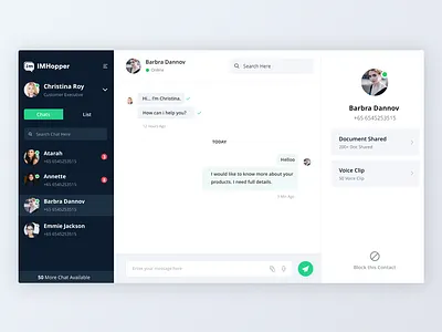 Im Hopper app chat bot design plugins typography ui deisgn ux web website chat