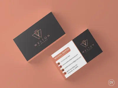 Diamond company business card business card corporate branding professional stationery
