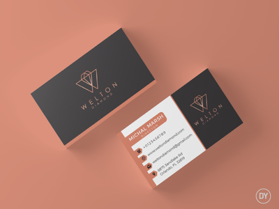Diamond company business card business card corporate branding professional stationery