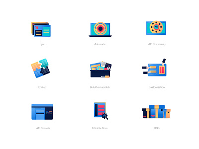 Vibrant Icons colours design flat fresh gradient iconography illustration interaction logo new stylized ui ui pack vibrant vibrant colors web design