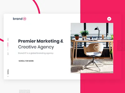 Brand XT branding design dribbble landing page typogaphy ui ux design website