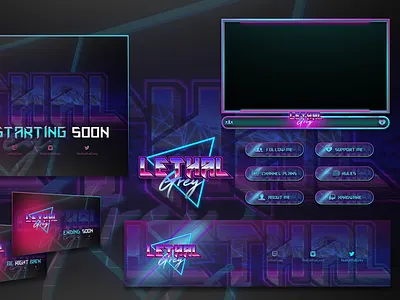 Overlays for Lethalgrey esportlogo esports mascot character overlays streamer streamers streaming twitch overlay twitch.tv twitchcon