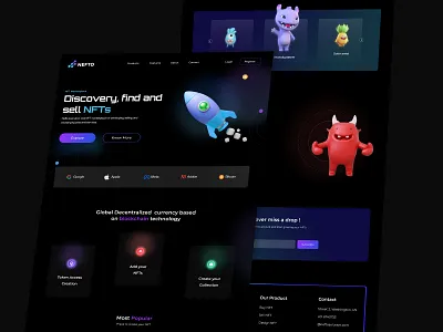 NFT Platform UI/UX Design Sample crypto cryptocurrency design designsample nft nftui ui uidesign uiux