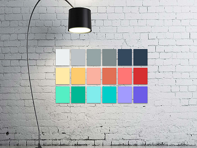 Colors on Wall color color palette color palettes flat design