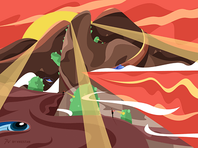 Blazing farm blazing farm illustration scenery ship