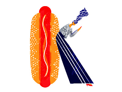 K for 36daysoftype 36days adobe 36days k 36daysoftype 36daysoftype k art artwork burger character design designer food girl illistration lettering sausage styleframe typo typogaphy
