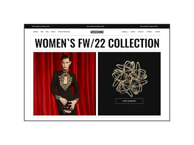 MOSCHINO/E-commerce redesign concept animation design minimal ui ux web