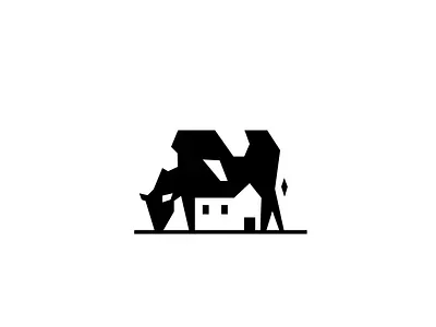 Milkhouse cow icon logo milk negative space